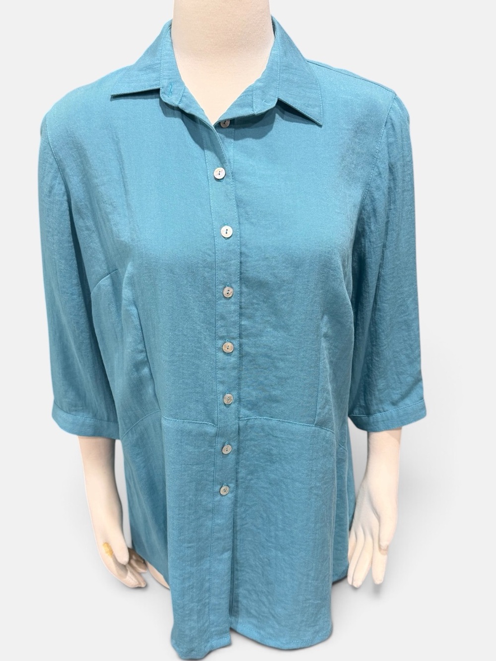 Fridaze Light Blue Button-Front Women's Shirt